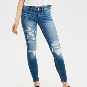 American Eagle ripped jeggings 10 SHORT